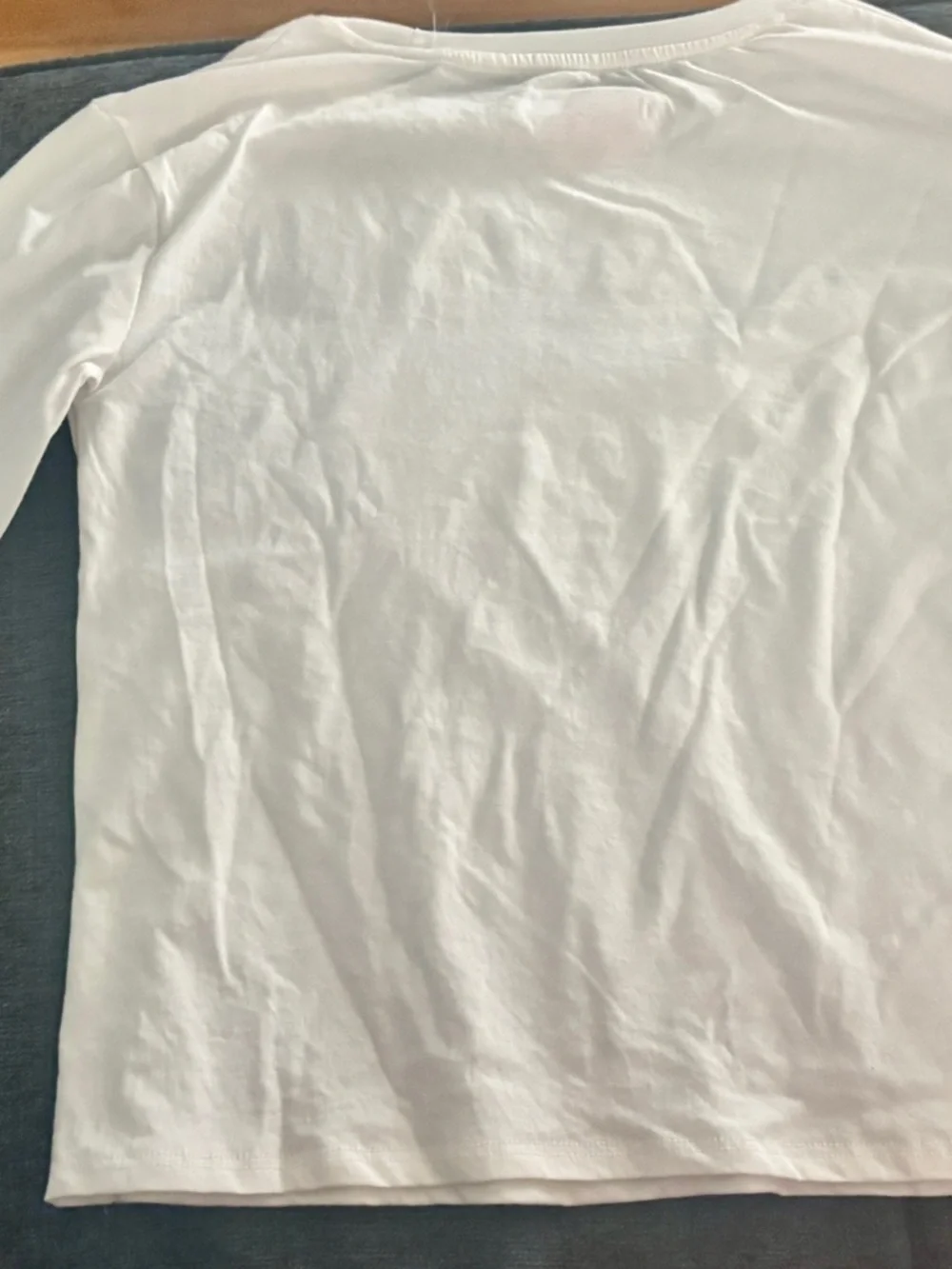 Cat & Jack White Long Sleeve Tee with Green and Pink Sequin Glasses - Picture 4 of 8